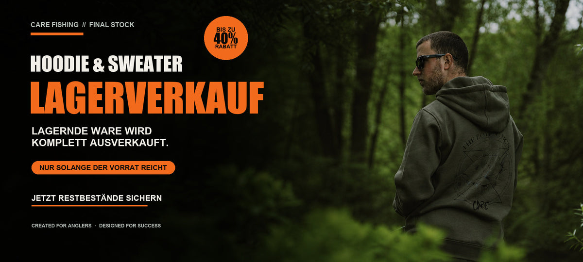 CARE Fishing Lagerverkauf: Hoodies und Sweater aus Bio-Baumwolle