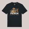 Angler-Shirt für Barsch-Fans mit auffälliger Illustration und CARE Logo