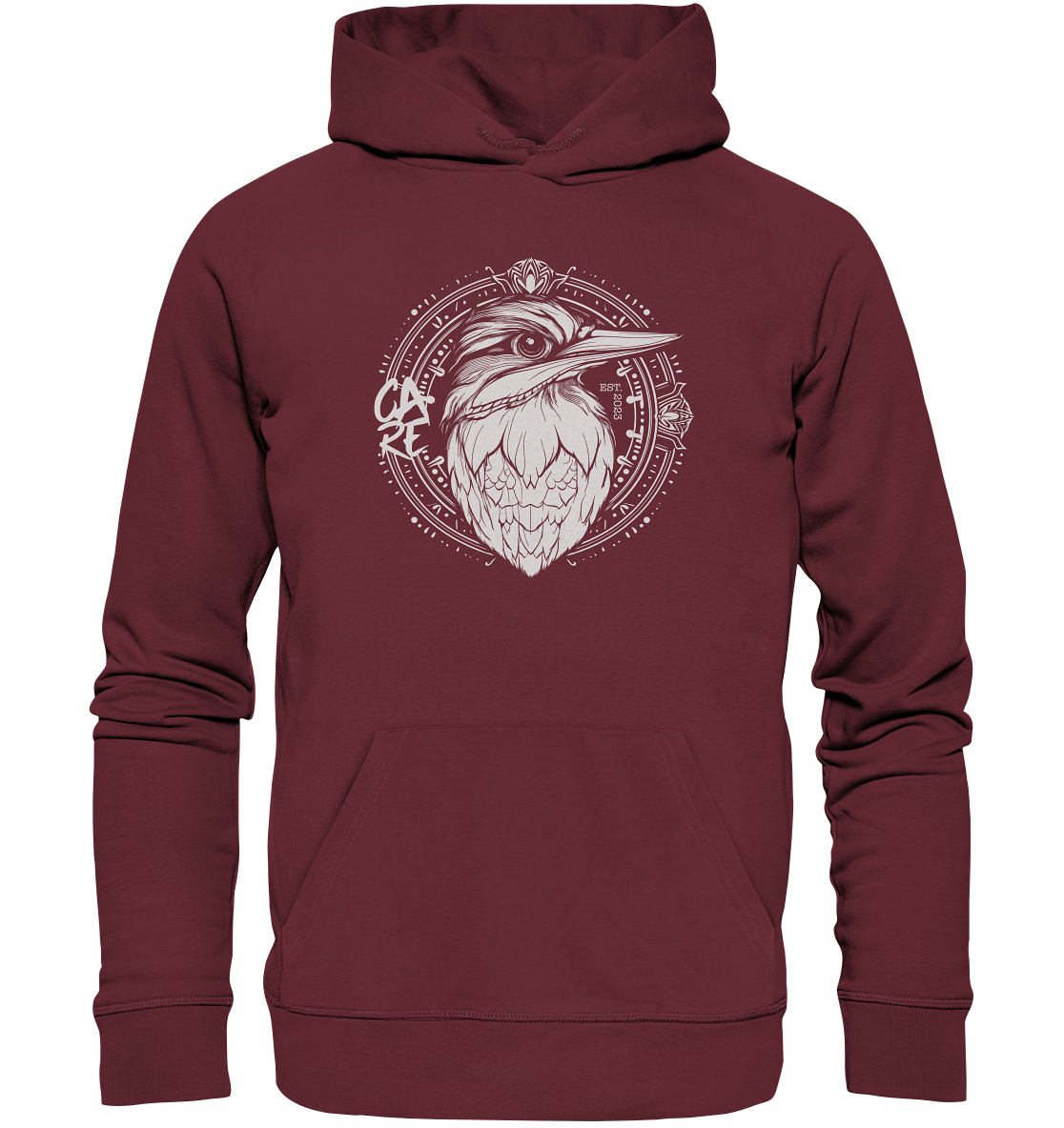 Birdy Burgundy Hoodie 100% Bio-Baumwolle